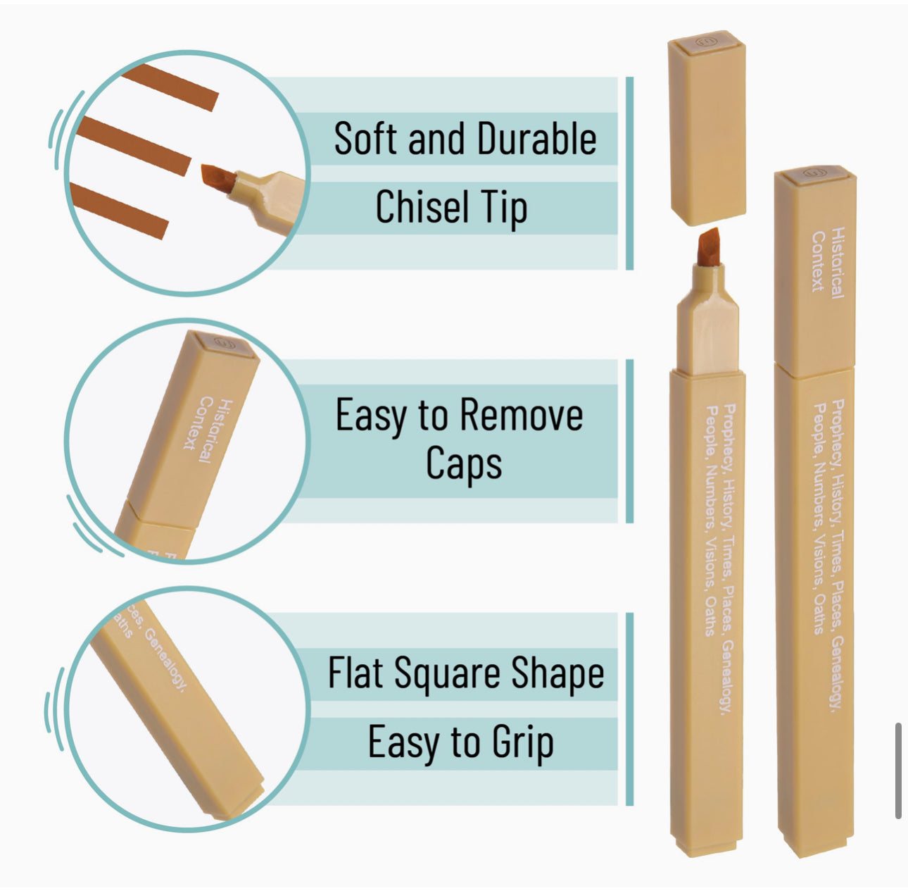 Mr. Pen- Bible Highlighters with Color-Coding System, 8 Pack, Soft Pastel Aesthetic Highlighters Assorted Colors