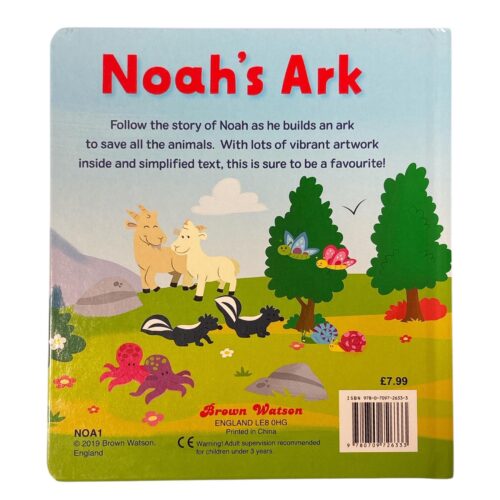 ‘Noah’s Ark’ Hardback Board Book Colourfully Illustrated Bible Story